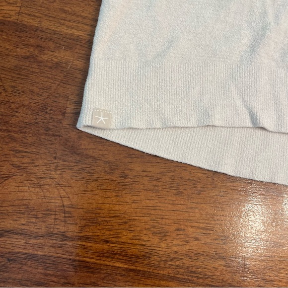 Barefoot Dream CozyChic Ultra lite cream v neck sweater size small - Picture 2 of 8